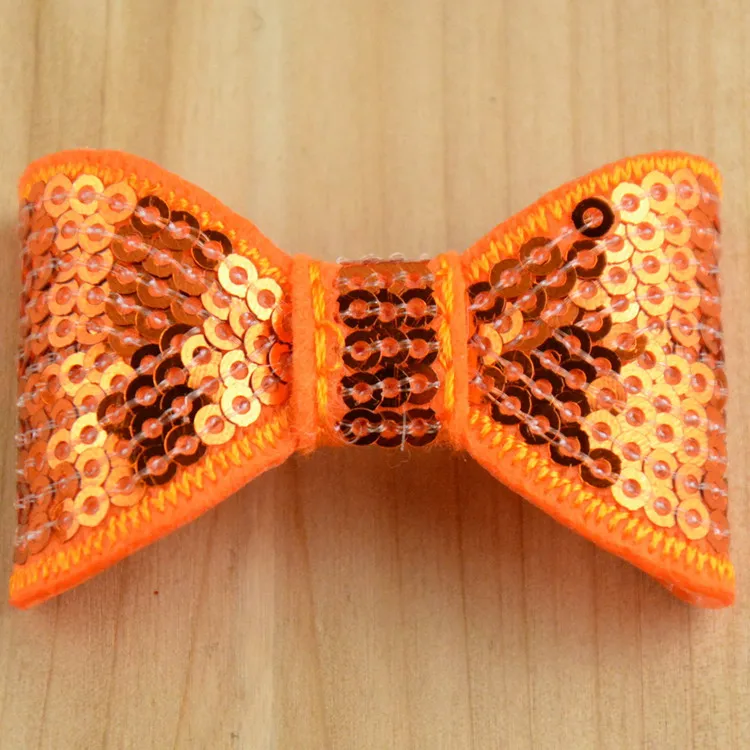 Новинка в наличии классический бант из блесток с вышивкой 2 дюйма для повязки на