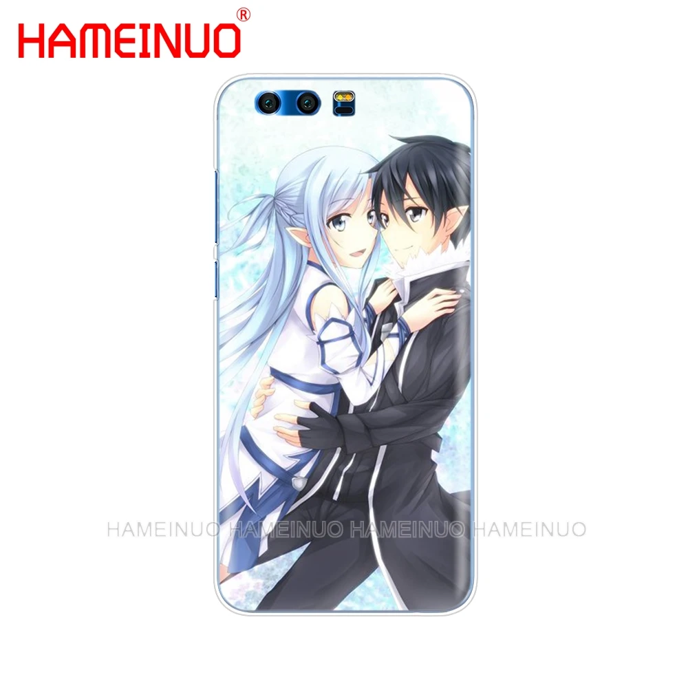 HAMEINUO обувь для вечеринки в Стиле косплей Sword Art Online(SAO), короткая футболка с героями из японского аниме «крышка чехол для телефона для huawei Honor 10 V10 4A 5A 6A 7A 6C 6X7X8 9 LITE