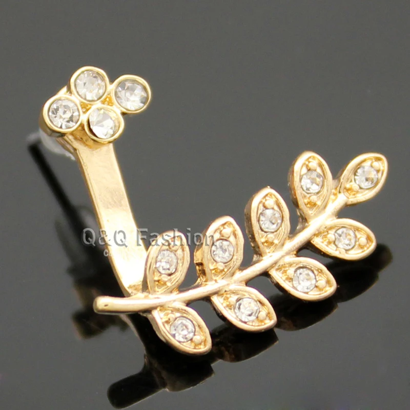 Блогер цветок Маргаритка лист кристалл бар тянуть через качели серьги гвоздики