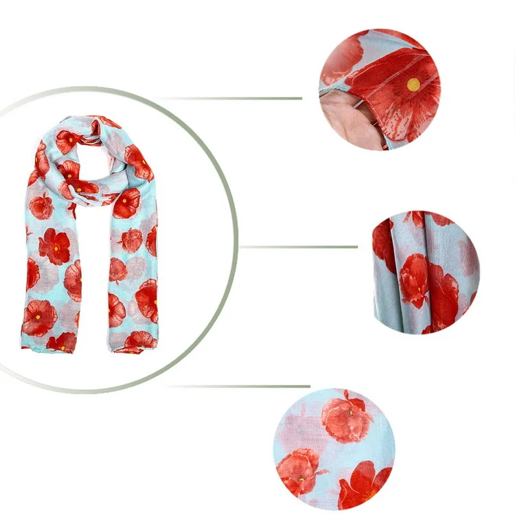 Вуаль накидка шаль Somnus цветок узор печать длинная шарф для женщины|shawls evening|shawl