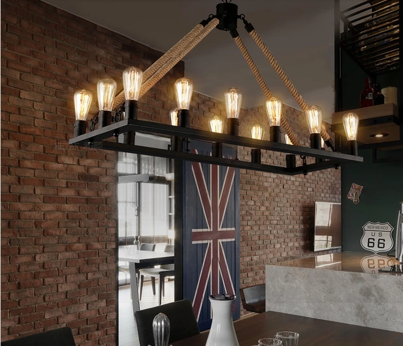 Американский промышленный ретро люстра железные подвесные лампы светодиодный подвесной светильник для гостиной бар ресторан светильники Лофт освещение