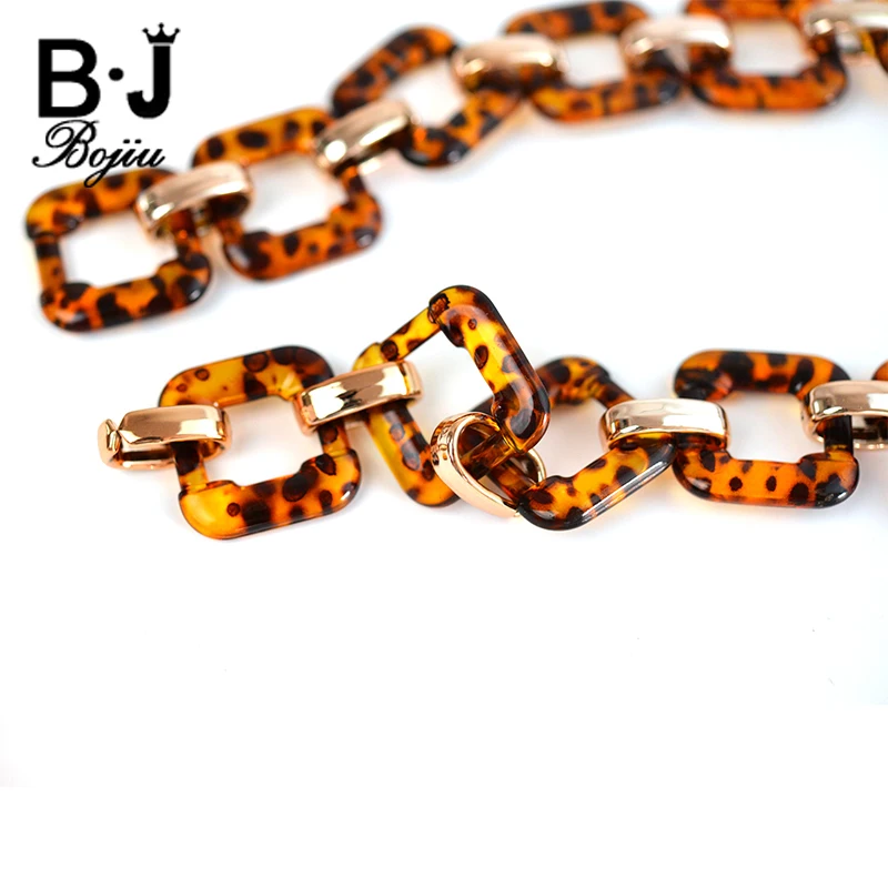 Многофункциональная цепочка чокер BOJIU из смолы с леопардовым принтом 1 м для