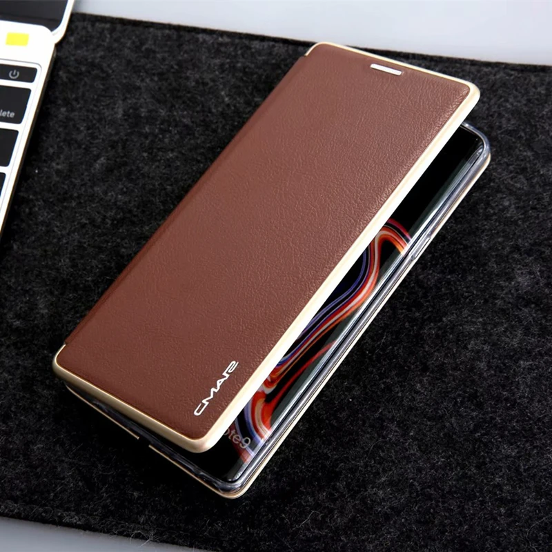 Note 9 кожаный чехол бумажник из искусственной кожи с магнитной откидной крышкой