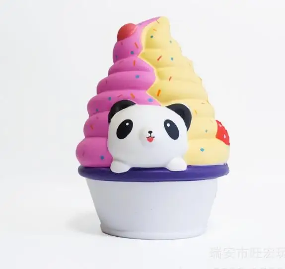 10 шт. Редкие Мягкие kawaii jumbo panda мороженое красочные сжимаемые медленно