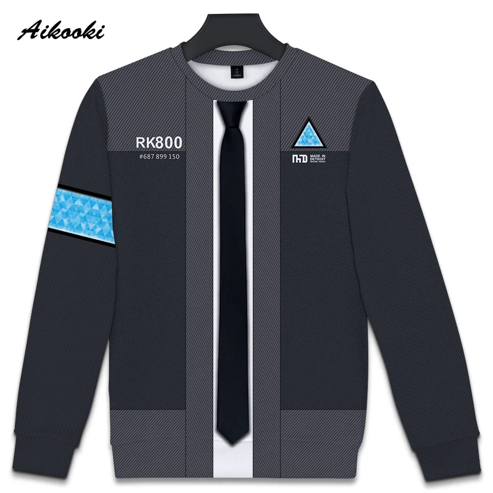 RK800 Детройт стать человеком 3D Толстовка Для мужчин/Для женщин хип хоп толстовки