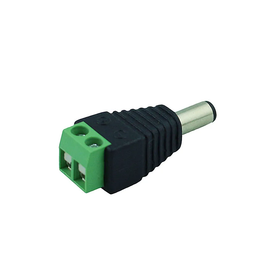 100pcs/Lot 12V 2.1 x 5.5mm DC Power Plug Jack Adapter Connector For CCTV Flexible Single Color 5050 3528 LED Strip Light | Обустройство