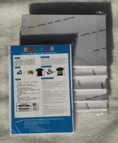 100 шт. темная ткань переводная бумага einkshop для черных или темных текстильных