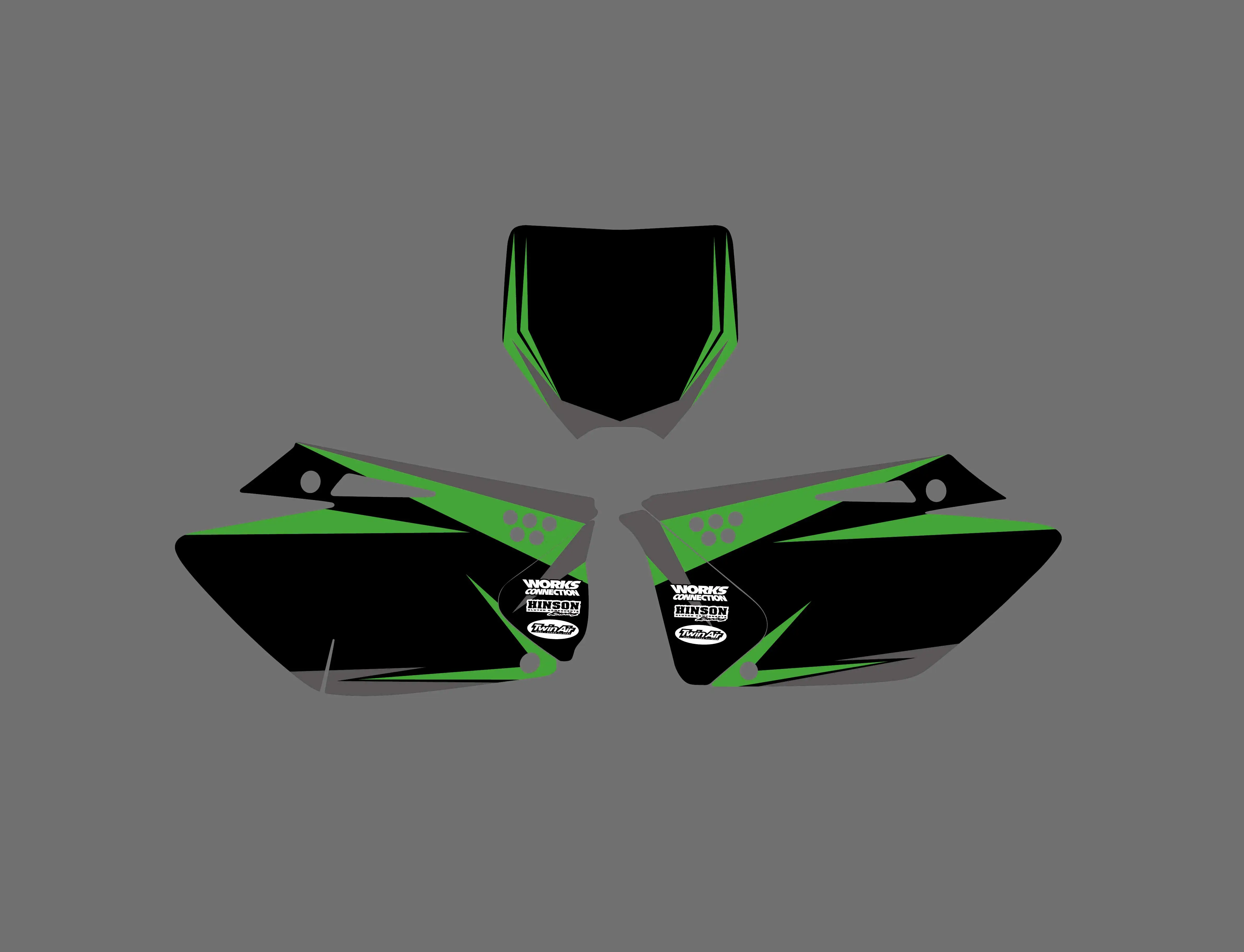 H2CNC графические и Фоновые наклейки наборы для Kawasaki KX250F KXF250 2006 2007 2008 KX 250F KXF 250|sticker