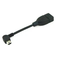 cy chenyang left angled usb mini 5pin male to usb female cable 10cm