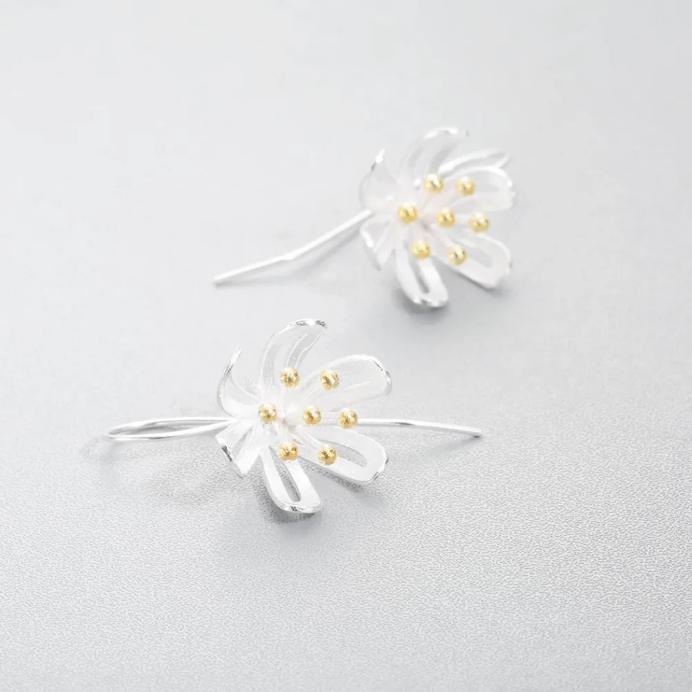 Женские серьги капельки Chereda с цветами простой дизайн|drop earrings|earrings fashionfashion drop