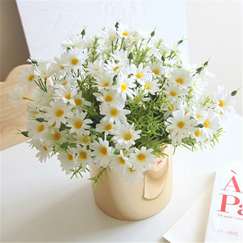 Миниатюрный цветок-Маргаритка украшение для дома гостиной в горшке аксессуары