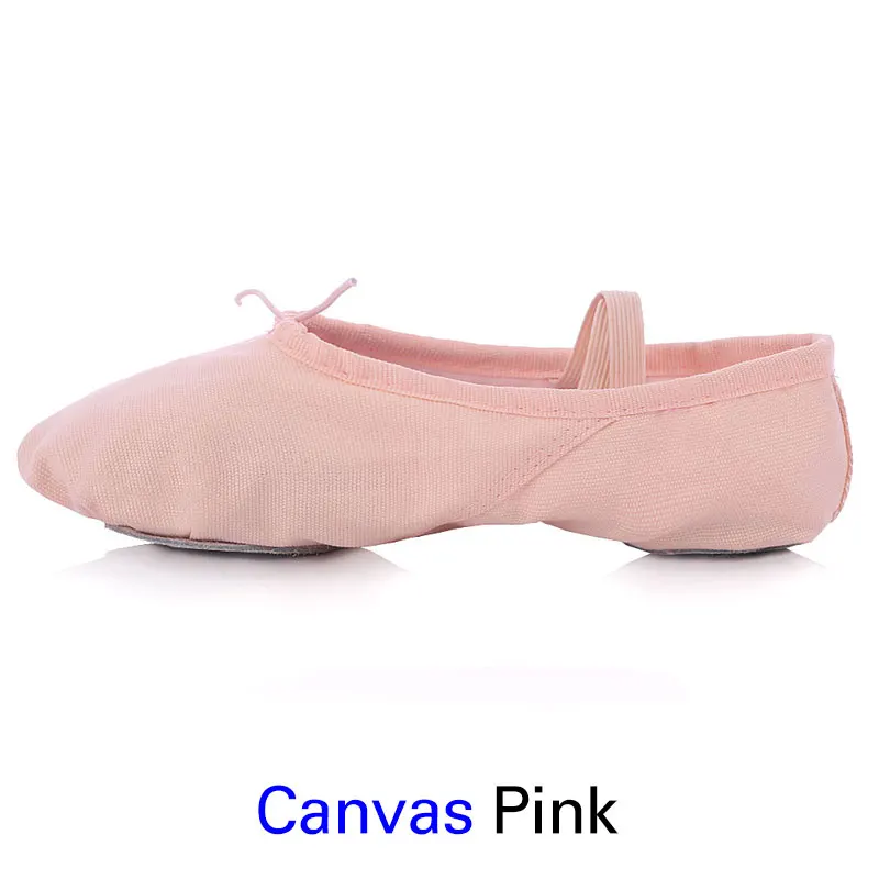 canvas pink Новые детские танцевальные балетные туфли для взрослых, женские парусиновые тапочки для занятий йогой, для девушек, профессиональная джазовая обувь, 24-45 плюс, мягкие туфли для танцев для девушек - Цвет: canvas pink