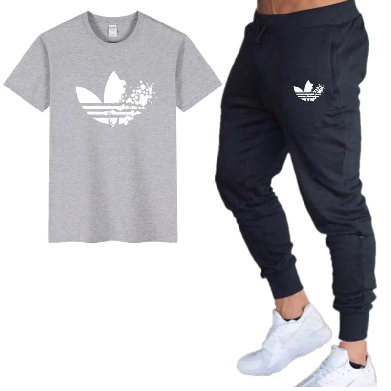 2019 Новый Повседневный костюм мужская летняя качественная Пара Спортивная