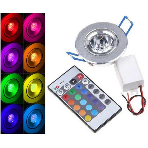 Светодиодные лампы 3 Вт RGB 16 цветов Точечный светильник AC85-265V + инфракрасный пульт