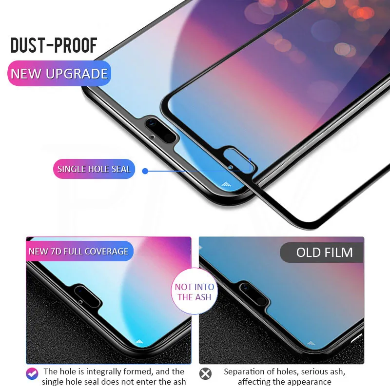 Закаленное стекло для Huawei P20 Lite Pro защита экрана с полным покрытием Nova 3E защитное
