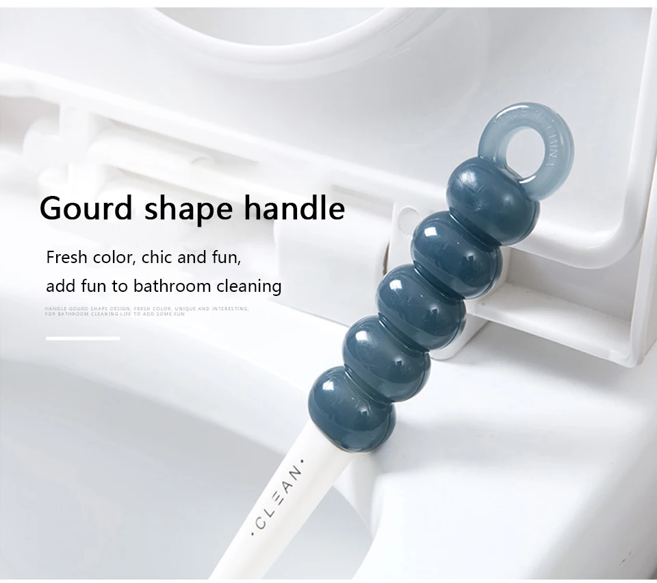 Portable Toilet Brush Toilet Cleaning Brush Holder Scrubber Curved Clean Side Bending Handle Corner Brush Holder Set