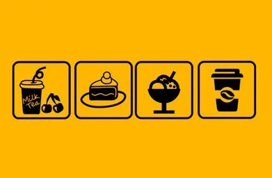 Знак обслуживания молочный пузырь чайный магазин сладкое мясо десерт мороженое