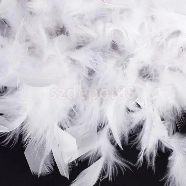 Белое перо боа пушистое Ремесло Украшение 6 футов в длину|fluffy feather boa|decorative