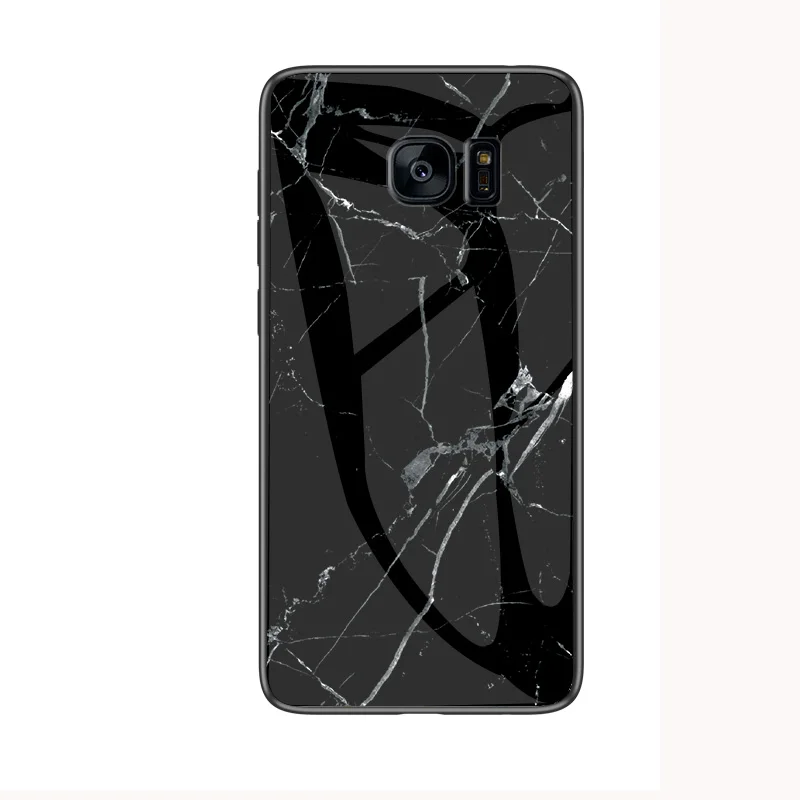style 04 Для samsung Galaxy S7 edge чехол Роскошный Мраморный зернистый жесткий закаленное стекло защитный чехол на заднюю панель для samsung S7 S7edge оболочка - Цвет: style 04