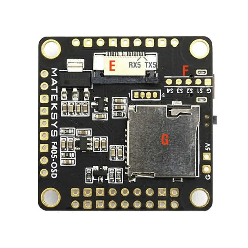 Matek F405-OSD BetaFlight STM32F405 Контроллер полета встроенный Инвертер OSD для SBUS вход RC