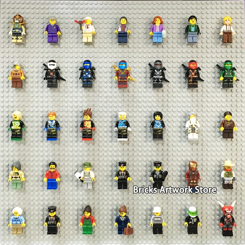 Fit дисплей база Подставка для тарелок на стену 50*50 шпильки 32*32 Мини DIY Фигурки Человек пакет MOC набор строительных блоков игрушка для детей Подарки
