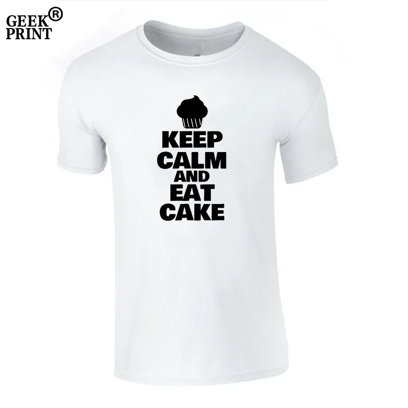 Женская футболка с надписью Keep Calm And Eat торт bakdie Foodie Chef Love The подарки