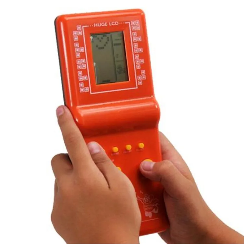 Классический тетрис кирпичная игра портативная мини-игровая машина игрушка-тамагочи электронные интерактивные игрушки для детей цвет случайный
