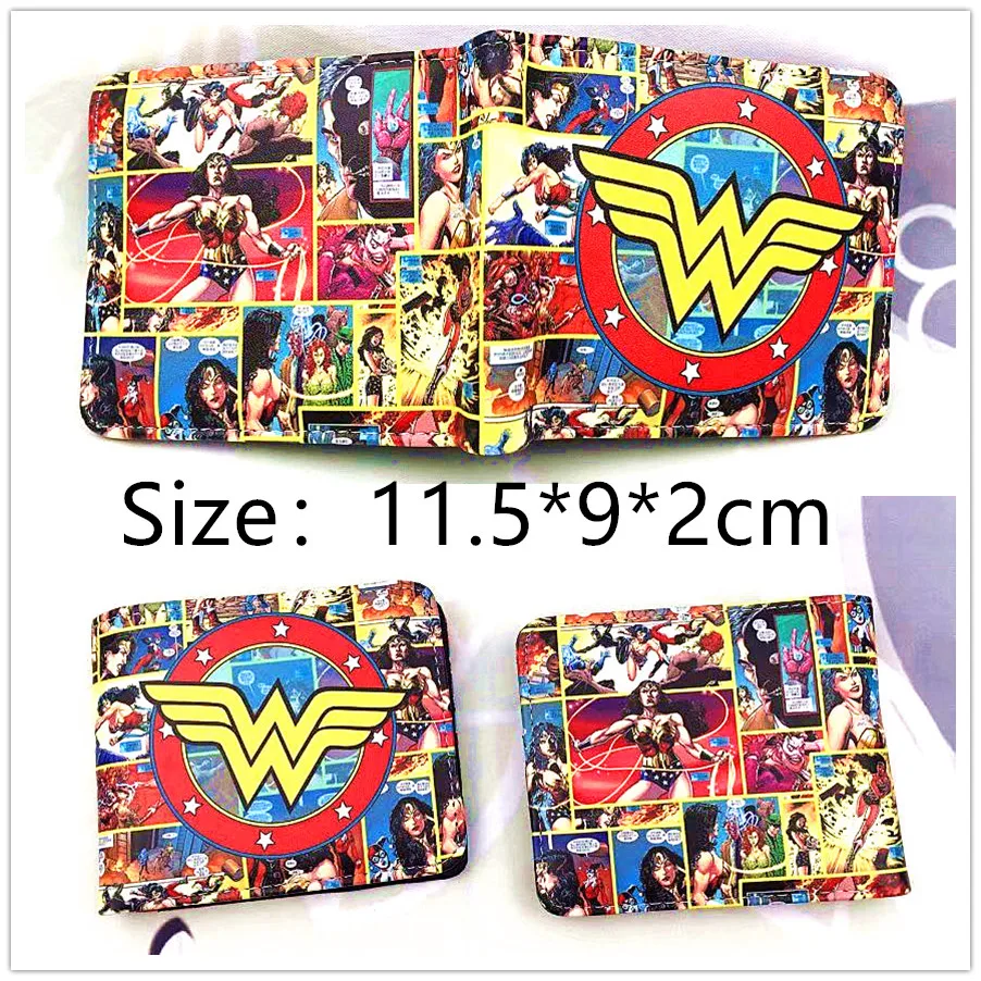 Новый Дизайн DC Comics Wonder Woman Мультфильм бумажник Короткие Кошелек Для женщин Мода
