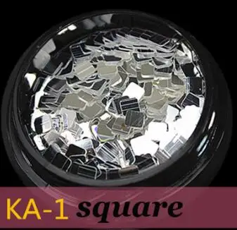 1 коробка, акриловые блестки для ногтей, чешуйчатая полоса-прямоугольник, блестки для флока, 3D украшение для ногтей, лазерная Голография УФ-полировка, Флейк, блестки H35 - Цвет: 1
