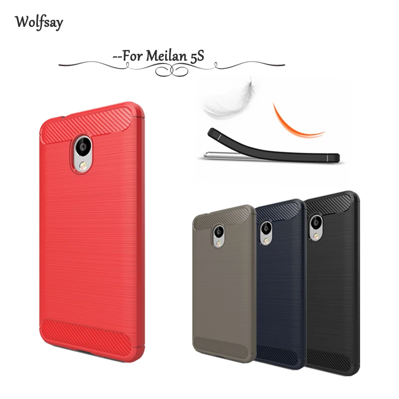 Чехол wolfsay Meizu M5S мягкий чехол из ТПУ прочный защитный для задней панели M5s Meilan 5S