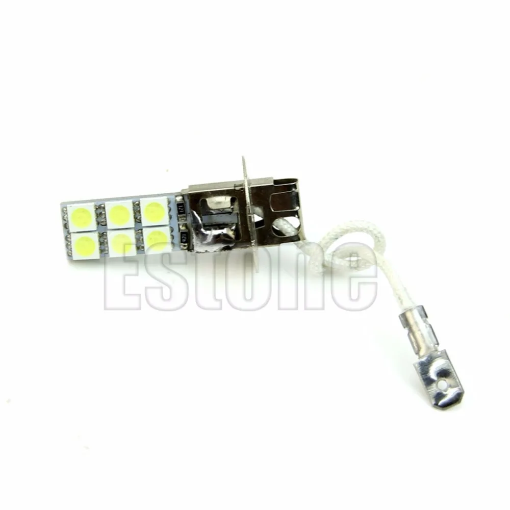 H3 12 LED 5050 SMD 12V яркий белый автомобильный противотуманный сигнал фара для