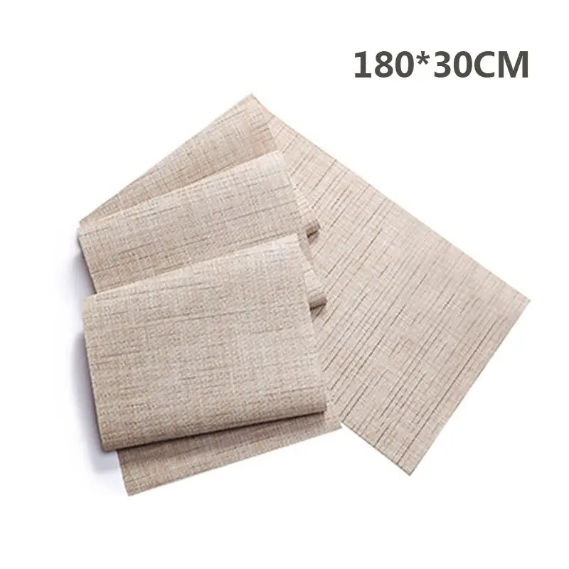 1 шт 180*30 см/225*30 столовые приборы, чистый цвет, настольный флаг, Бамбуковая тканая скатерть, Экологичная, изоляционная, украшение дома - Цвет: 18030