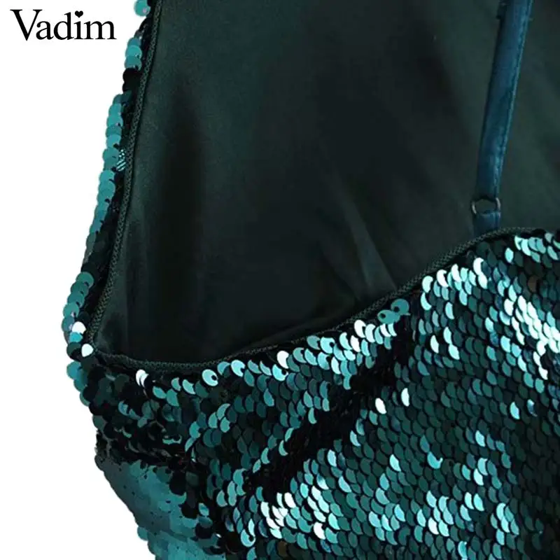 Vadim женские шикарные с блестками укороченные топы вечерние короткие топики на