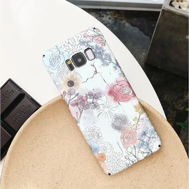 Твердые Чехлы YHBBCASES из поликарбоната в стиле ретро с цветами для Samsung Galaxy S10 S8 S9 Plus