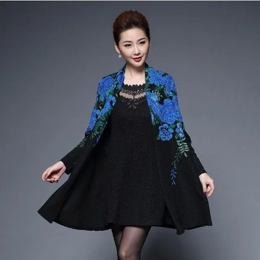 Женское кружевное платье-двойка с длинным рукавом и цветочным принтом