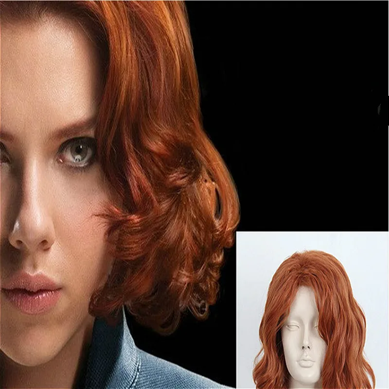 Парик COSREA из черной вдовы для косплея Женский синтетический коричневый кудрявый