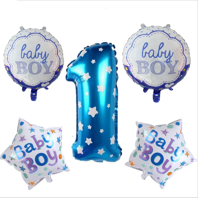 5 шт./компл. 32 дюймов комплект для вечеринки Baby Shower День рождения алюминиевый