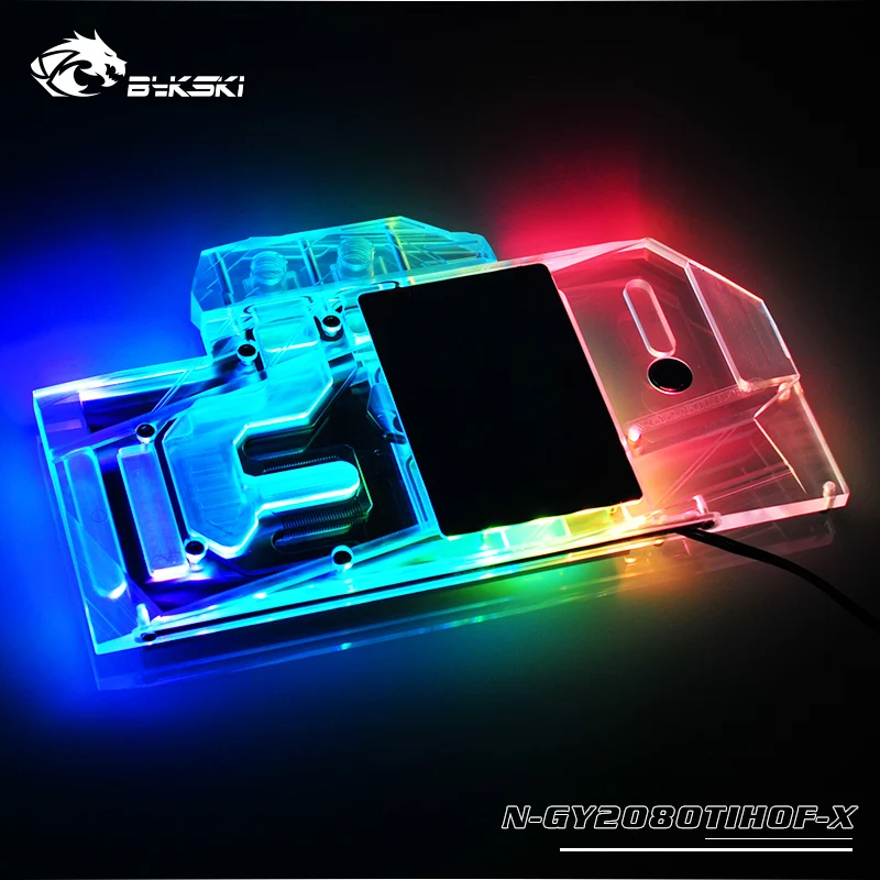 BYKSKI полное покрытие GPU водоблок для GALAX RTX 2080Ti HOF. P/N: N-GY2080TIHOF-X | Компьютеры и офис