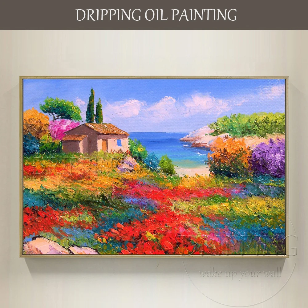 Artist Hand-painted High Quality Vivid Color Palette Knife Landscape Oil Painting on Canvas Abstract | Дом и сад