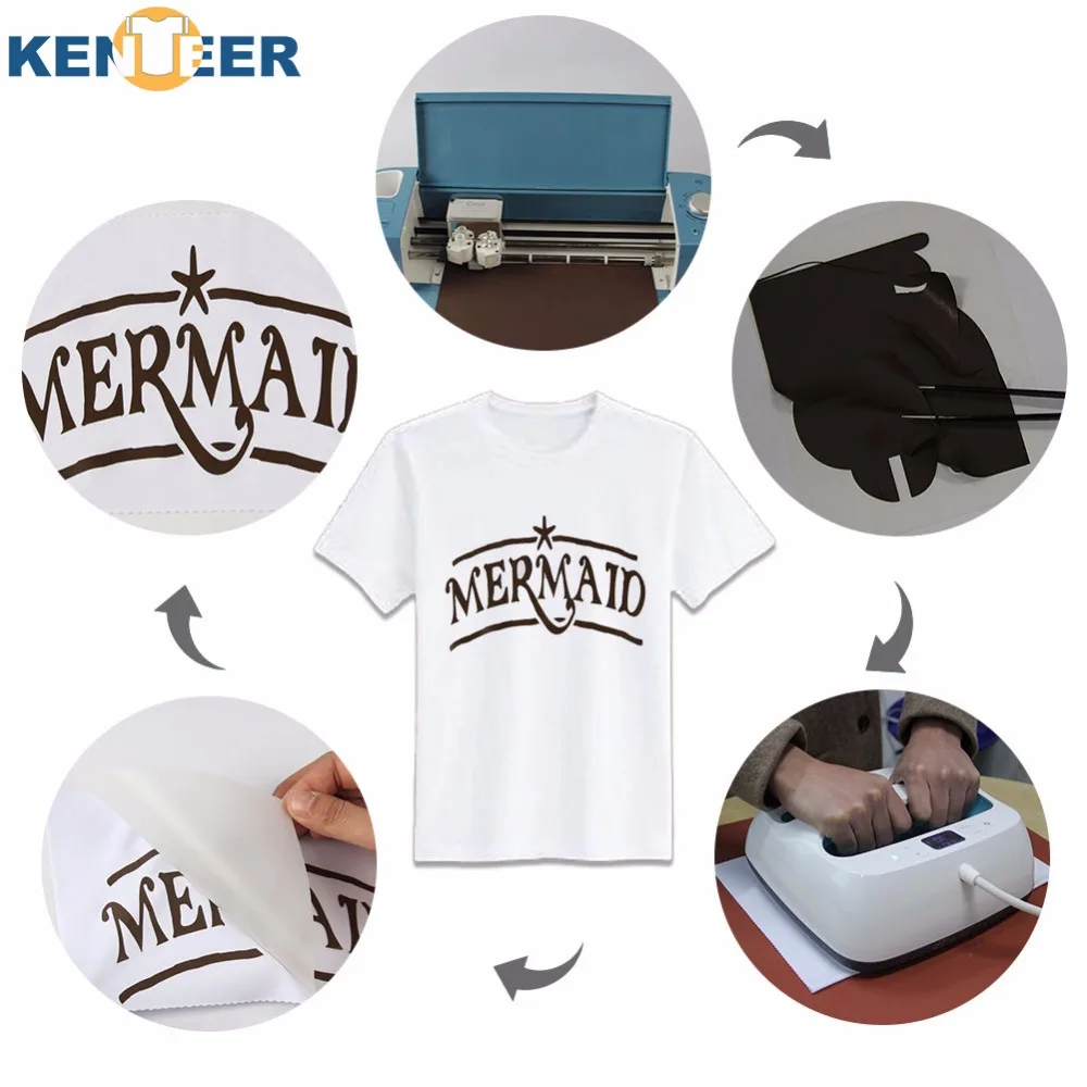 Heat vinyls high elastic 15*39 inch transfer iron on clothes design T shirts easy to cut and weed repeated wash | Дом и сад