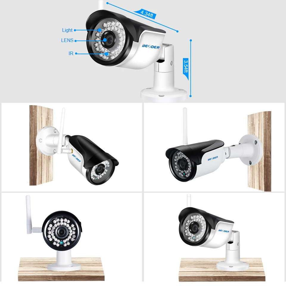 Беспроводная ip-камера besder 1080P 960P 720 P, 128 ГБ, слот для карт TF, CamHi, приложение для безопасности, Wifi, водонепроницаемая ip-камера видеонаблюдения IP66 CCTV