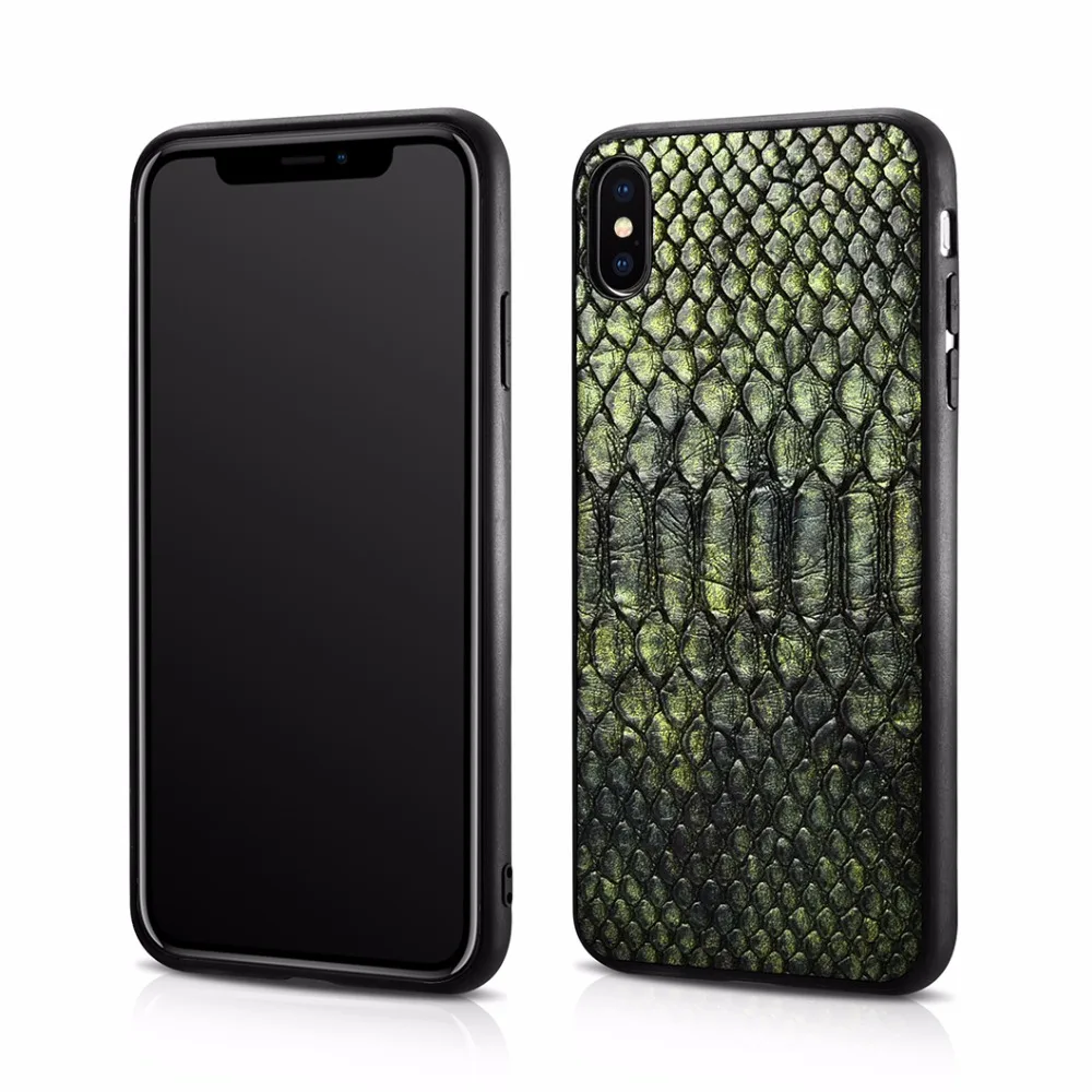 Чехол для задней панели XOOMZ из кожи питона нового дизайна iPhone XS простой стильный