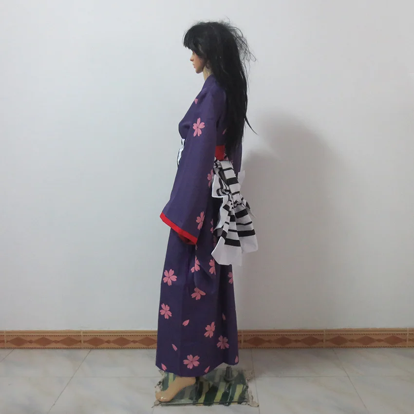 Кимоно для косплея с принтом Каору из аниме руруруни костюм в стиле &quotЛолита&quot