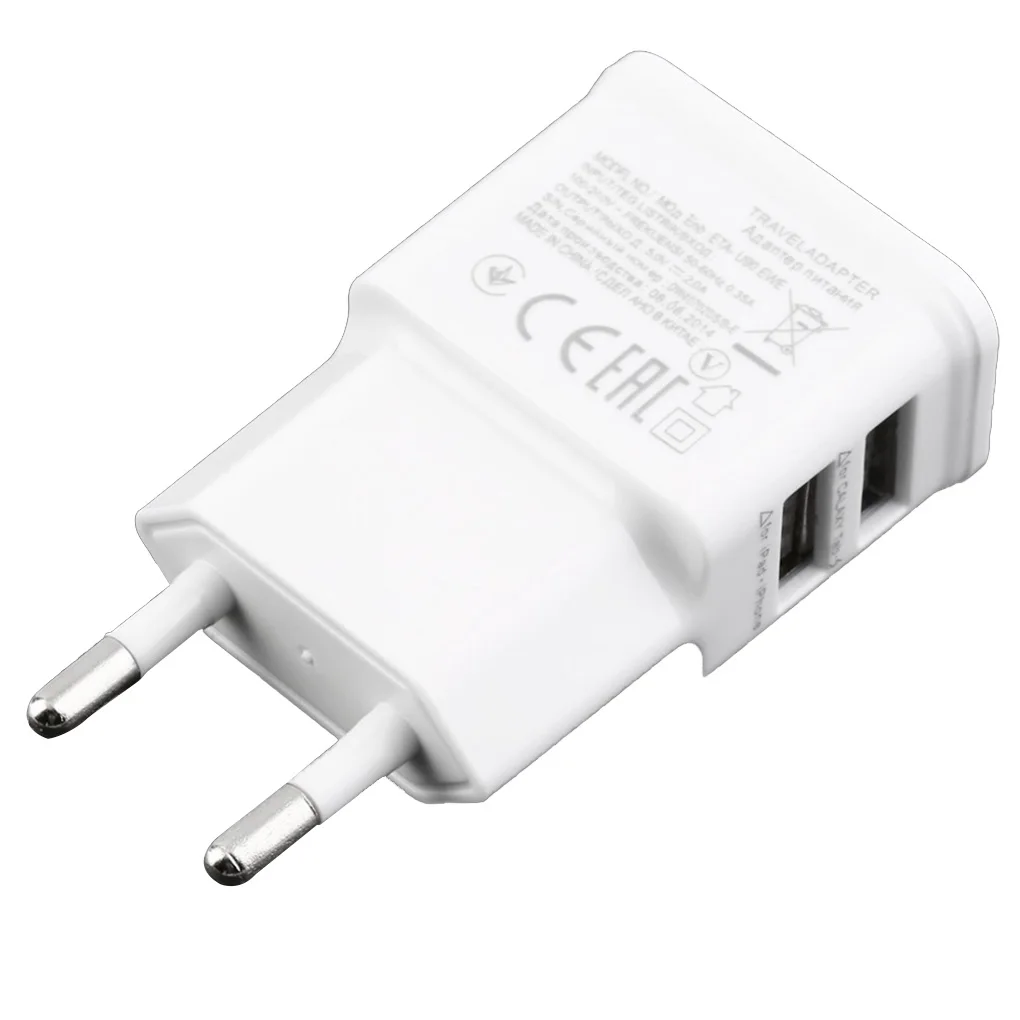 Горячая Универсальный 5V 2A двойной USB порт AC настенное зарядное устройство адаптер Белый для мобильного телефона планшета