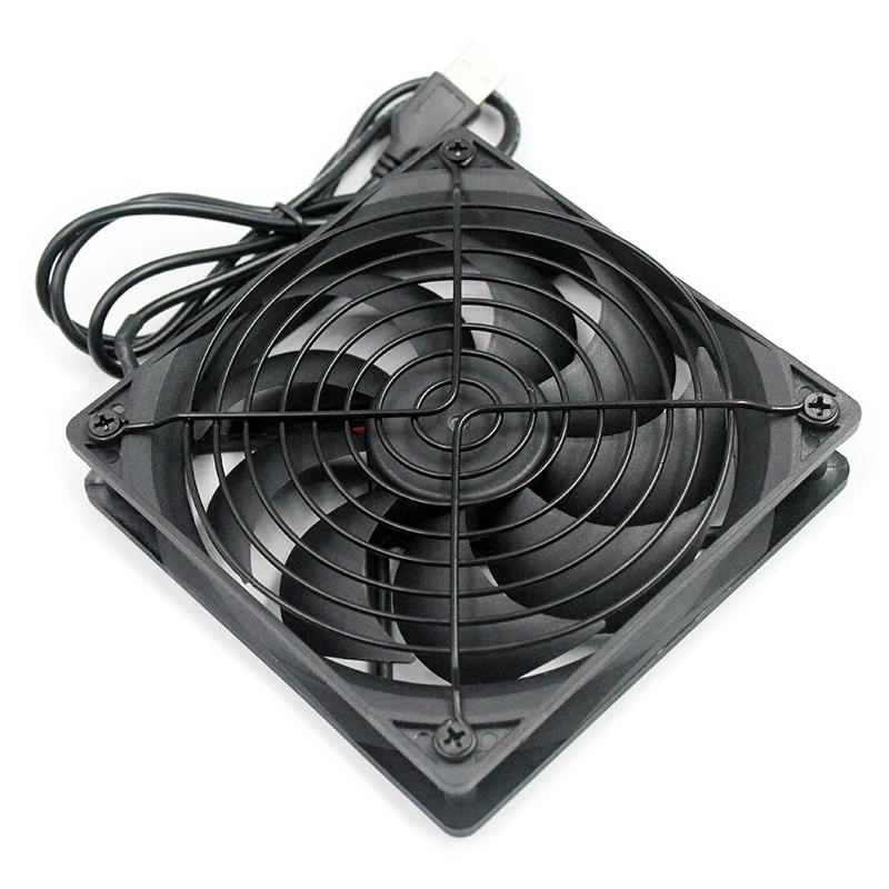 Высокоскоростной бесшумный охлаждающий вентилятор с USB портом 12 см 5 в