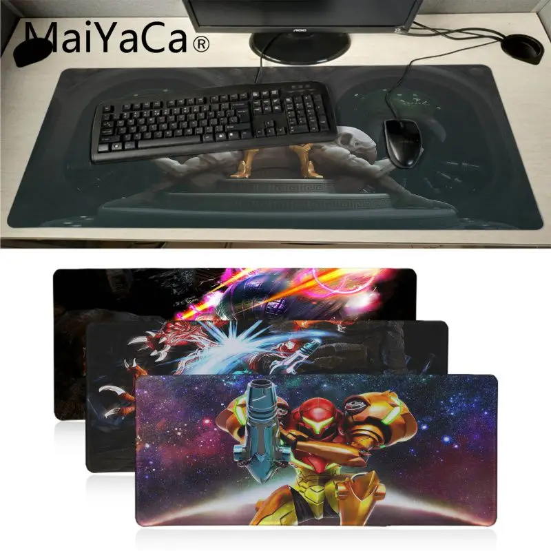 MaiYaCa Metroid Samus Gamer Speed Mice розничная продажа маленький резиновый коврик для мыши