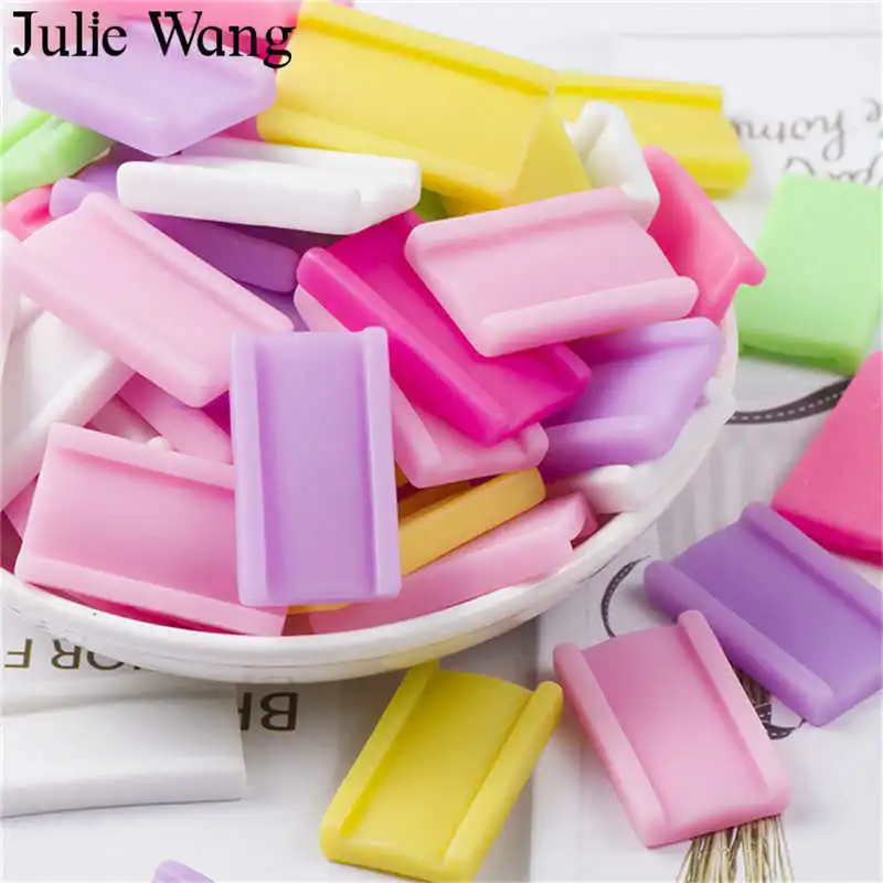 Julie Wang 10 шт. смолы пузырьковая резинка подвески смешанные цвета муляж пищевых