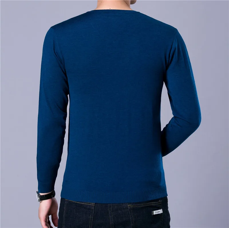 

YDTOMM Mens Sweaters 2021 Autumn Winter New Sweater Men V Neck Solid Slim Fit Men Pullovers Fashion Male Polo Sweater SIZE XXL