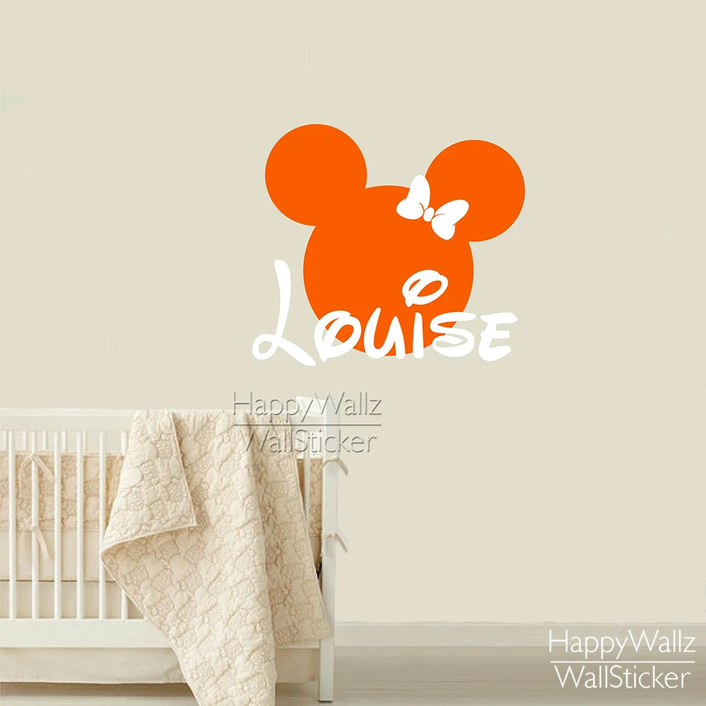 Мини детская Настенная Наклейка с именем на заказ|wall decor|mouse wall stickersname stickers |