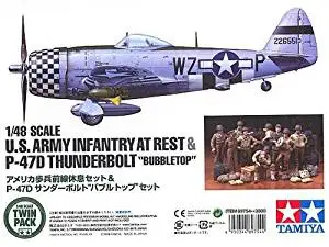 Tamiya масштаб 89754 1/48 США армейская пехота At Rest &amp P-47D Thunderbolt Bubbletop | Игрушки и хобби